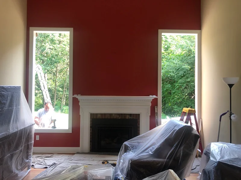 Removing framing for new construction project